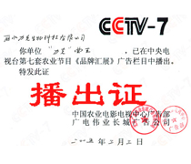 中央電視臺播出證